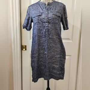 Theory Dark Blue Textured Fabric